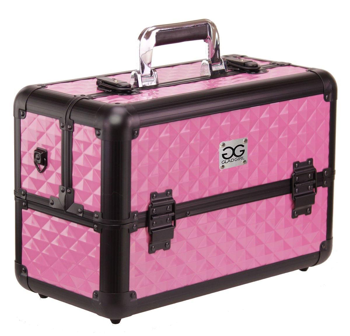 Aluminum Lash and Brow Case with Holder and Shoulder Strap