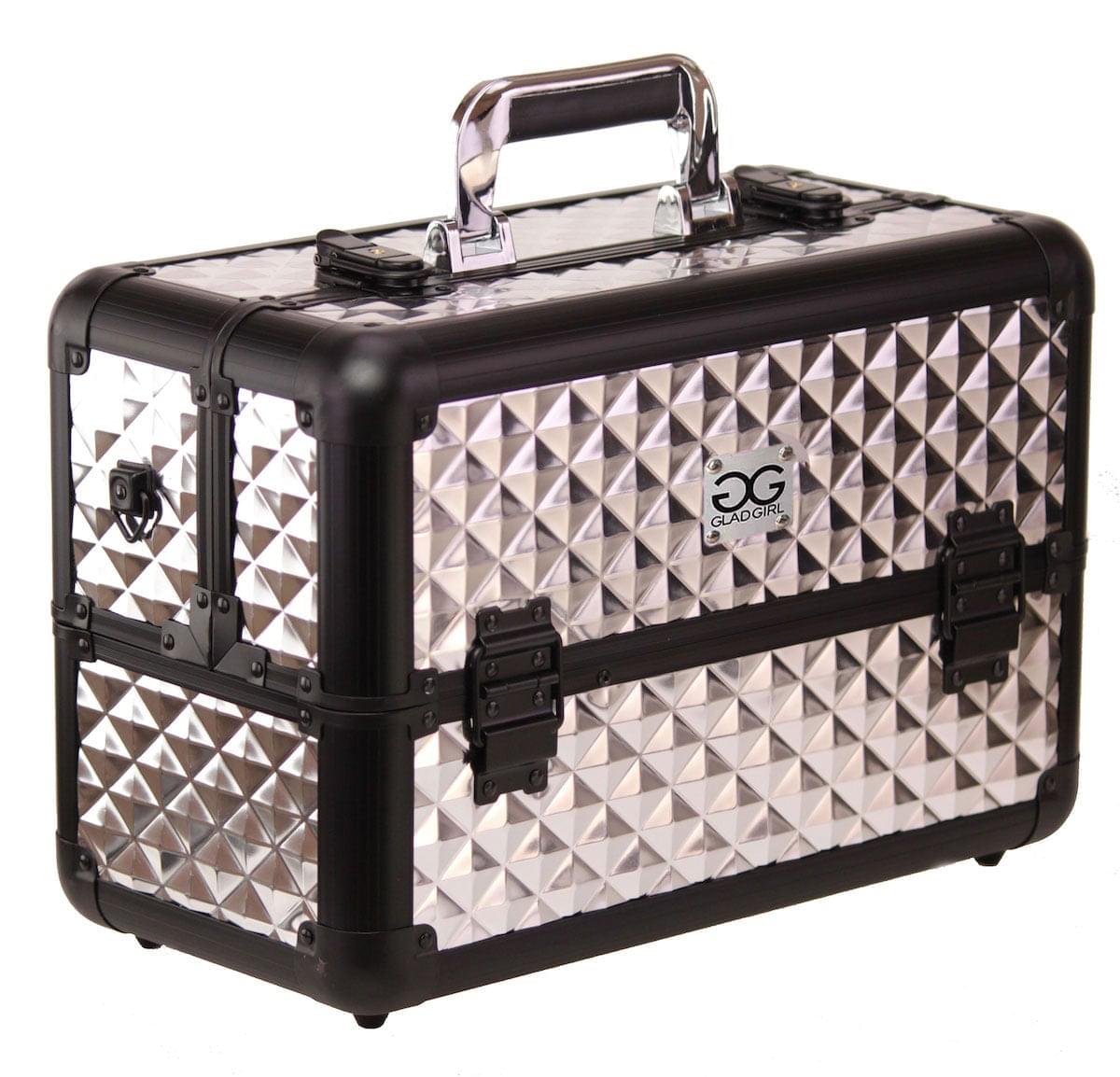 Aluminum Lash and Brow Case with Holder and Shoulder Strap