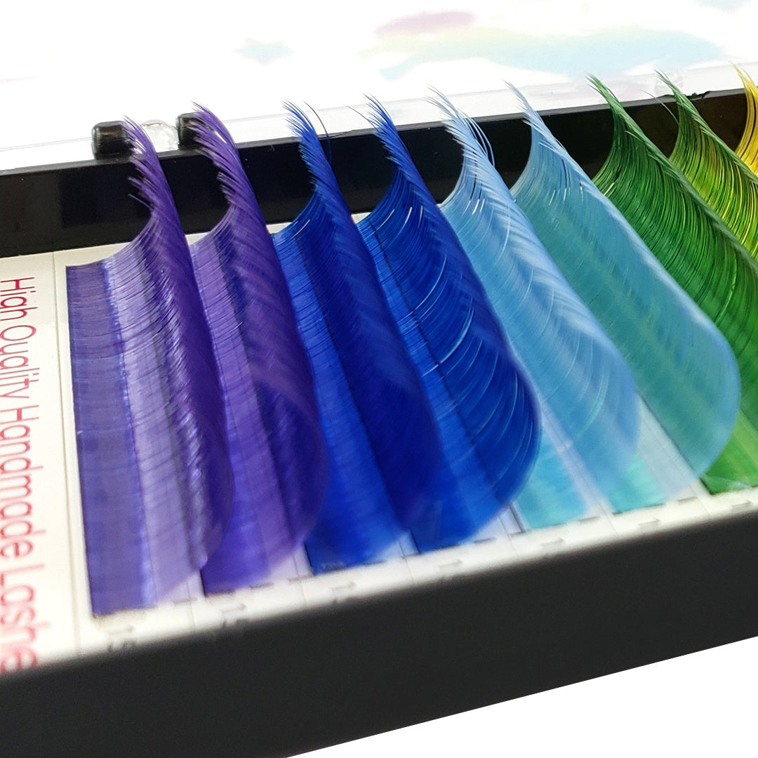 Rainbow Unicorn Eyelash Extensions - Volume