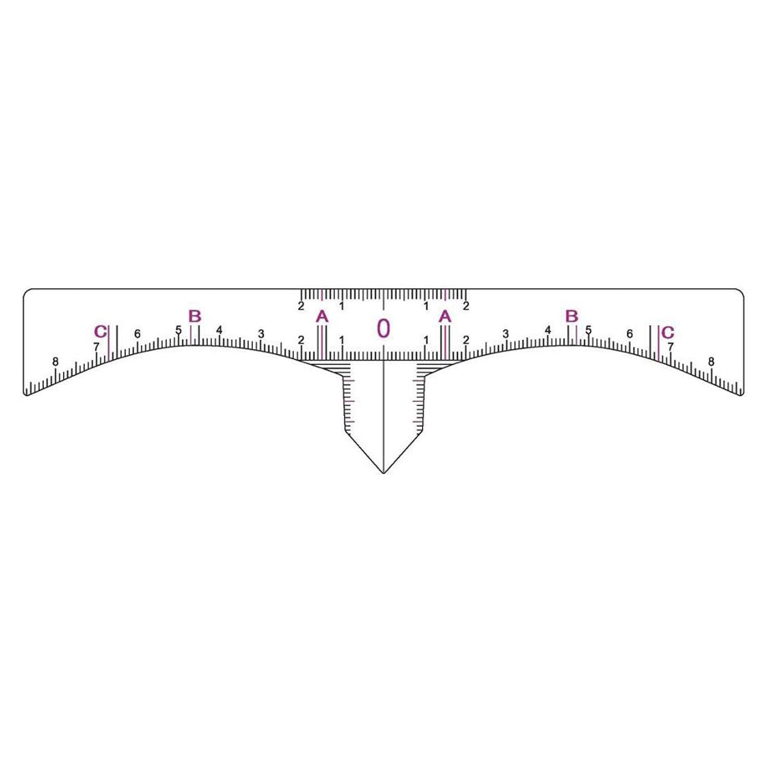 Eyebrow Shaping Sticker Ruler - 50 per Quantity - GladGirl